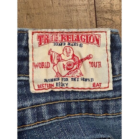True Religion Becky Jeans Ladies sz. 30 Straight Leg, Medium Wash - Picture 3 of 6